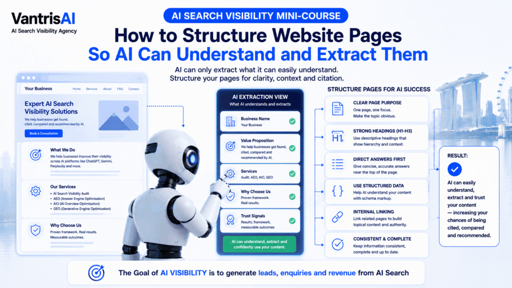 Structure website pages for AI search